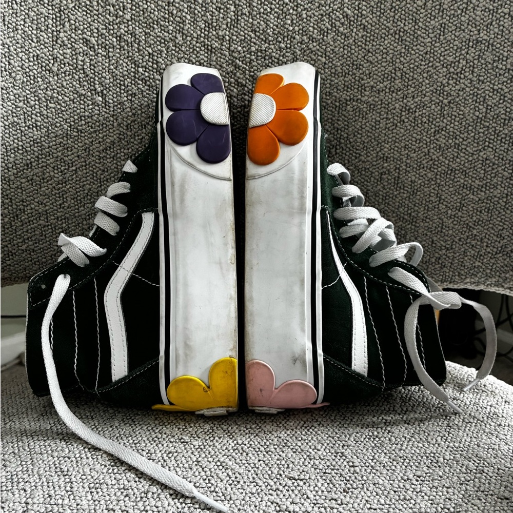 Vans Sk8-Hi Tapered Stackform OSF floral platform sneakers, size 5.5 - Picture 7 of 13